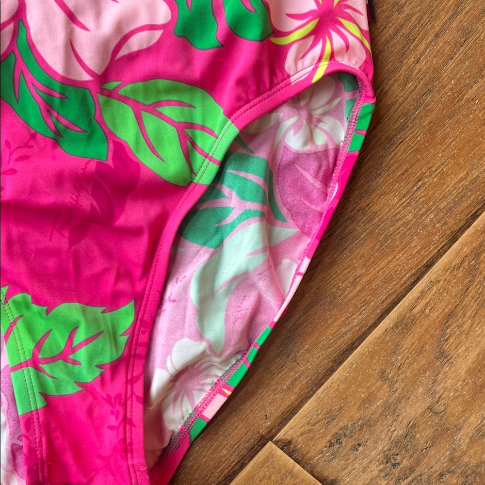 Tommy Hilfiger Pink Floral Swimsuit - Size 10 - Picture 3 of 11